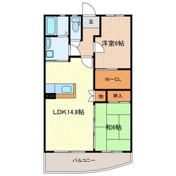 愛野駅 徒歩2分 3階の物件間取画像